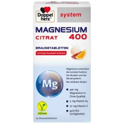 Doppelherz system Magnesium 400 Citrat Brausetabletten, 24 St