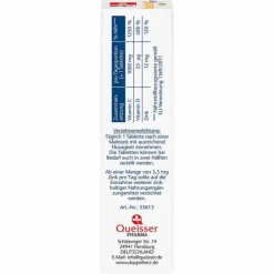 Doppelherz Vitamin C 1000 + D3 + Zink Depot Tabletten, 30 St