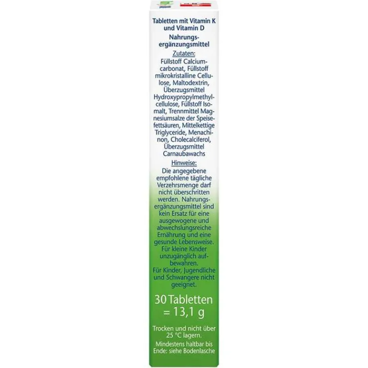 Doppelherz Vitamin K2 + D3 1000 I.E. Tabletten, 30 St