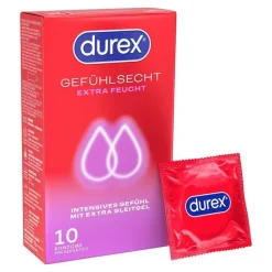 Durex Gefühlsecht extra feucht Kondome, 10 St