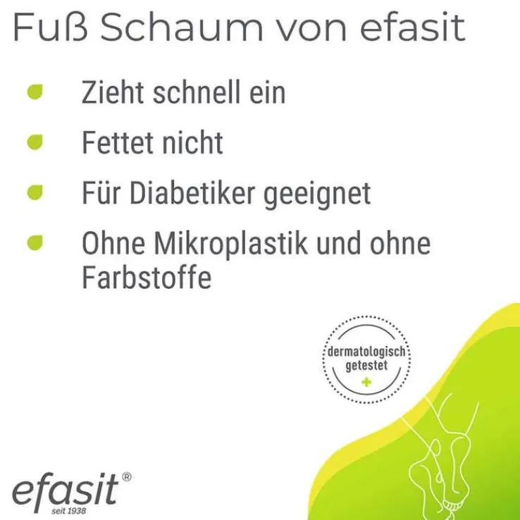 Efasit Fuß Schaum trockene Haut, 125 ml