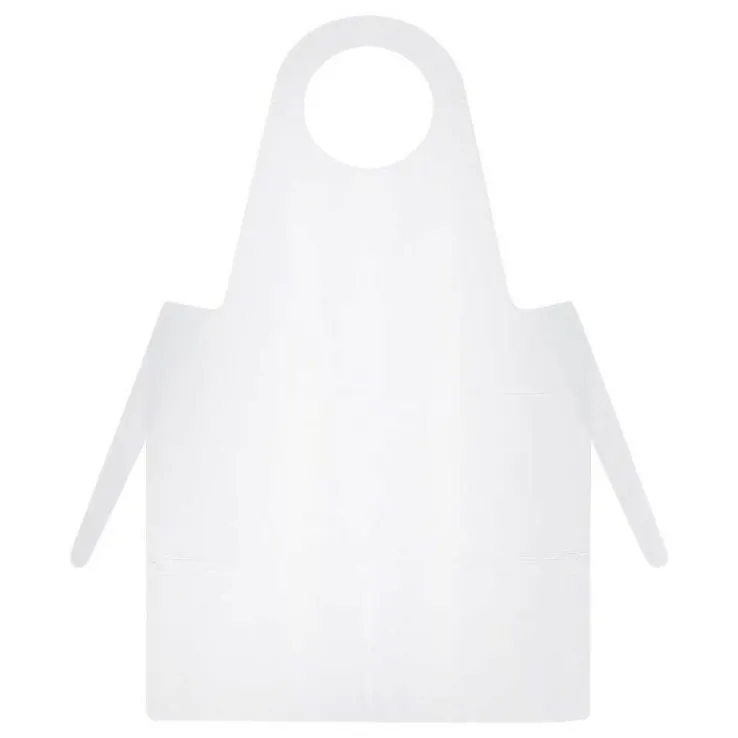 Einmal Schürzen PE 125cm weiß, 50 St