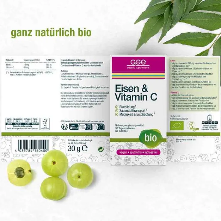 Eisen & Vitamin C complex Bio Tabletten, 60 St