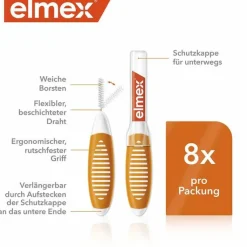 Elmex Interdentalbürsten Iso Größe 1 0,45 mm orange, 8 St