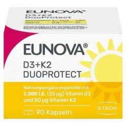 Eunova Duoprotect D3 + K2 1000 I.E. / 80 µg Kapseln, 90 St