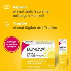 Eunova Duoprotect D3 + K2 1000 I.E. / 50 µg Tropfen, 11.5 ml