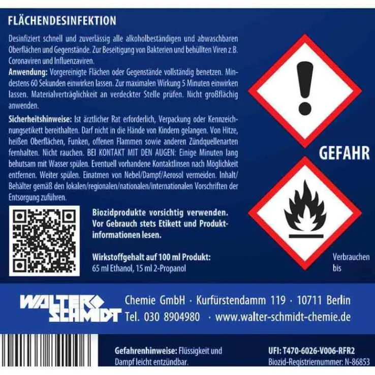Flächendesinfektionsmittel Sprühflasche, 500 ml