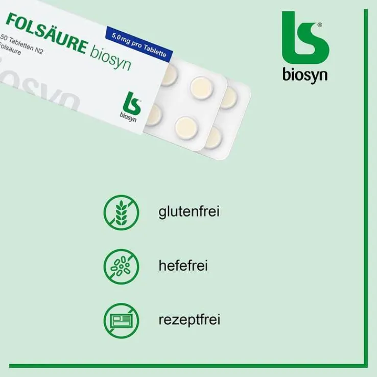 Folsäure Biosyn Tabletten, 50 St