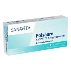 Folsäure Sanavita 5 mg Tabletten, 20 St