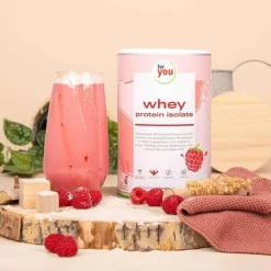 For You whey protein isolate Joghurt-Himbeere Pulver , 600 g