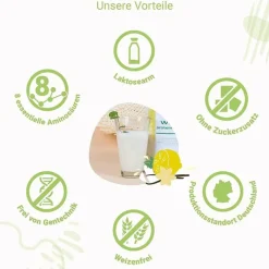 For You whey protein isolate Vanille-Zitronenquark, 600 g