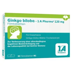 Ginkgo biloba - 1 A Pharma® 120 mg Filmtabletten, 30 St