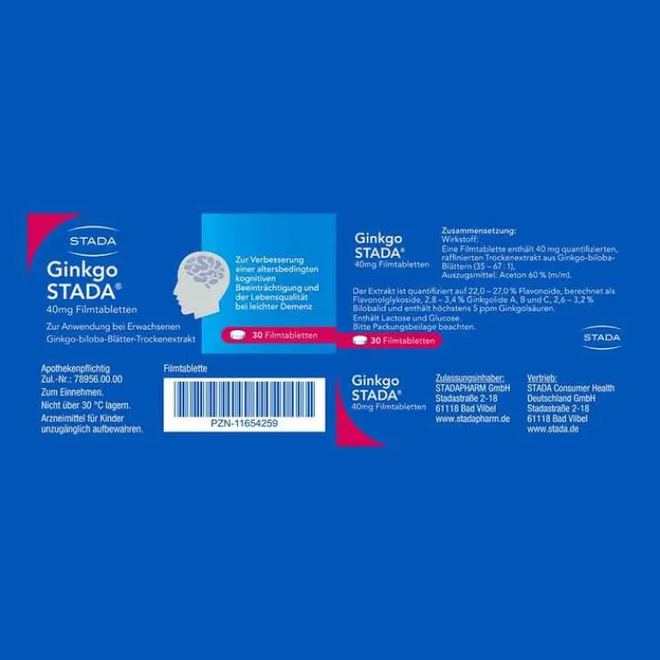 Ginkgo STADA® 40 mg Filmtabletten, 30 St