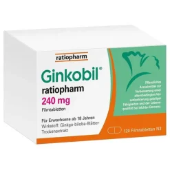Ginkobil ratiopharm 240mg mit Ginkgo biloba, 120 St