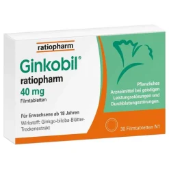 Ginkobil ratiopharm 40mg mit Ginkgo biloba, 30 St