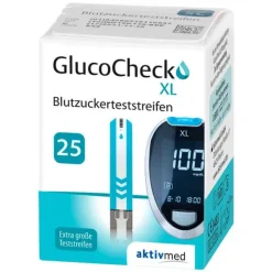 GlucoCheck XL Blutzuckerteststreifen, 25 St