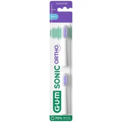 GUM Sonic Ortho Ersatzbürstenköpfe, 2 St