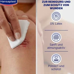 Hansaplast Soft Kompressen 7,5x7,5 cm steril, 5X2 St