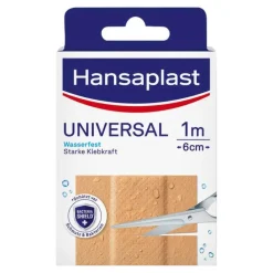 Hansaplast Universal Pflaster wasserfest 6 cmx1 m, 1 St