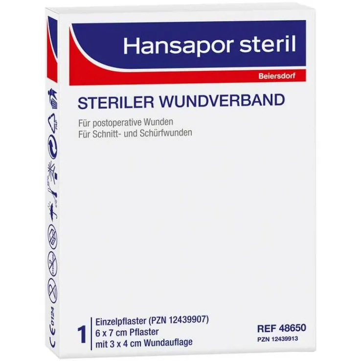 Hansapor steril Wundverband 6x7 cm, 1 St