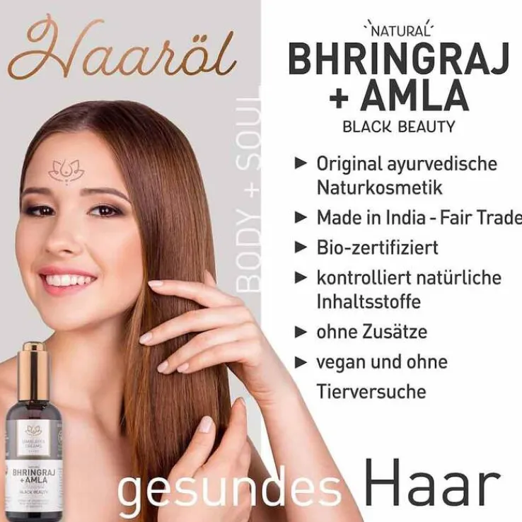 Himalayas Dreams Ayurveda Haaröl Bhringraj & Amla, 100 ml