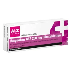 Ibuprofen AbZ 200 mg Filmtabletten, 10 St