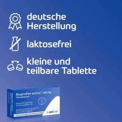 Ibuprofen axicur® 400 mg akut Filmtabletten, 20 St