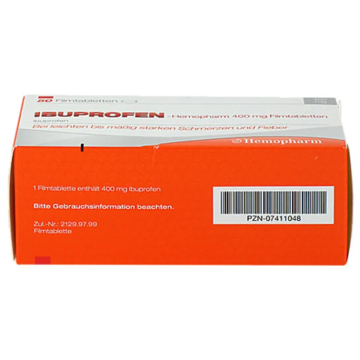 Ibuprofen Hemopharm 400 mg Filmtabletten, 50 St