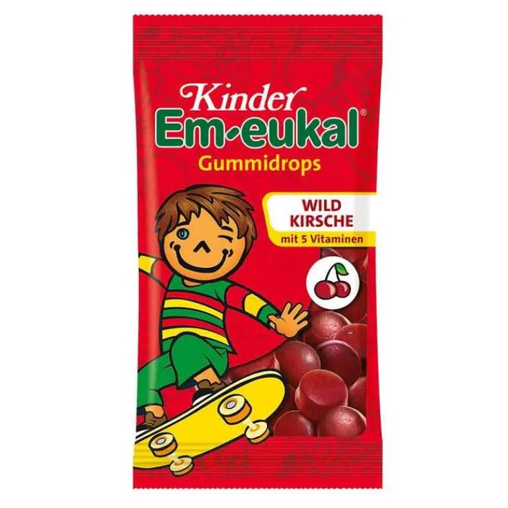 Kinder Em-eukal Gummidrops Wildkirsche zuckerhaltig, 75 g