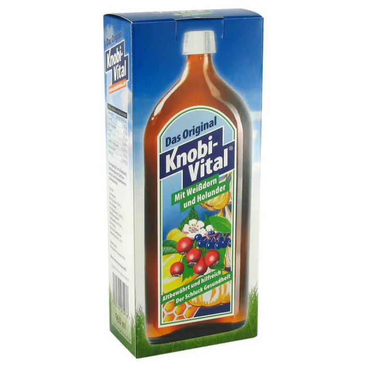 Knobivital mit Weißdorn + Holunder, 960 ml