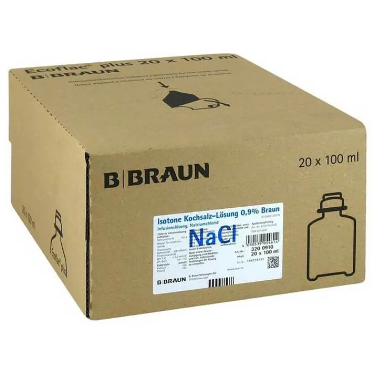 Kochsalzlösung 0,9% Ecoflac Plus, 20X100 ml