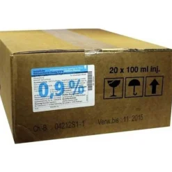 Kochsalzlösung 0,9% zur Injektion in Glasflaschen, 20X100 ml