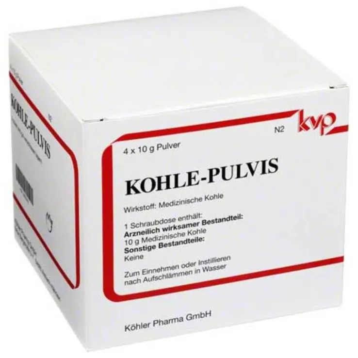 Kohle pulvis Pulver, 4X10 g