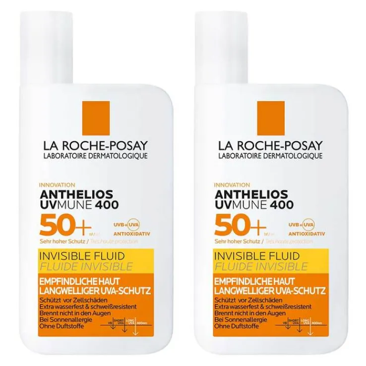 La Roche Posay Anthelios Invisible Fluid UVMune 400 LSF50+, 2x50 ml