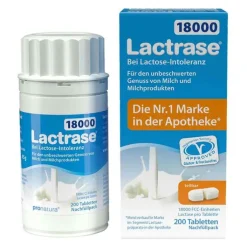 Lactrase 18.000 FCC Tabletten teilbar Nachfüllpackung , 200 St