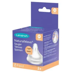 Lansinoh Naturalwave Sauger M, 2 St