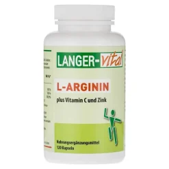 L-Arginin Kapseln plus Vitamin C und Zink, 120 St