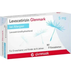 Levocetirizin Glenmark 5 mg Filmtabletten, 7 St