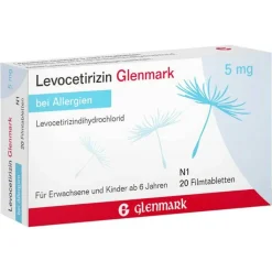 Levocetirizin Glenmark 5 mg Filmtabletten, 20 St