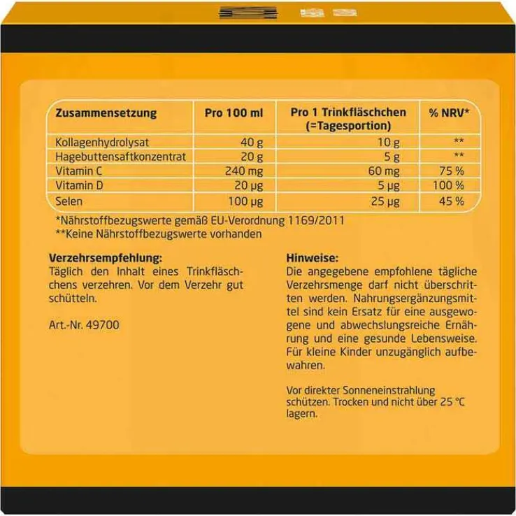 Litozin Hagebutte + Kollagen Trinkfläschchen, 30X25 ml