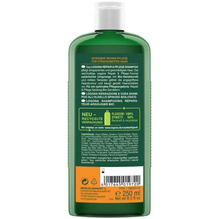 Logona Repair & Pflege Shampoo Bio-Sanddorn, 250 ml