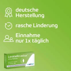 Loratadin axicur® 10 mg Tabletten, 50 St