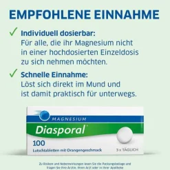 Magnesium Diasporal 100 Lutschtabletten, 50 St