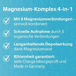 Magnesium Komplex 4in1 hochdosiert vegan Kapseln, 120 St