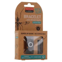 Manouka Mückenschutz Armband Erwachsene schwarz, 1 P