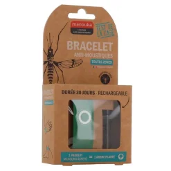 Manouka Mückenschutz Armband Erwachsene grün, 1 St