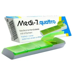Medi 7 quattro Medikamentendosierer 4-Fächer grün, 1 St