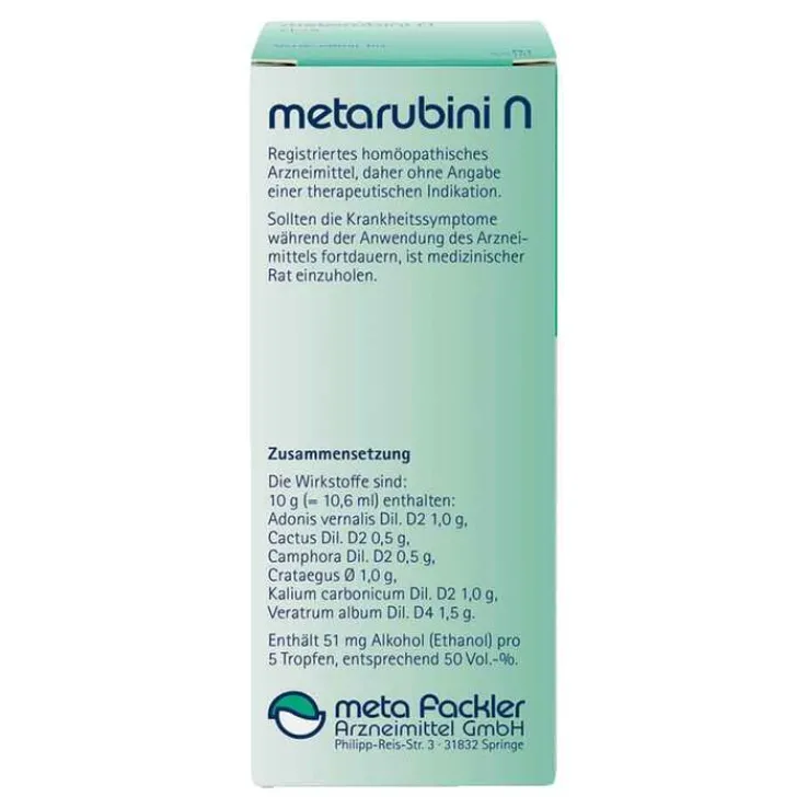 Metarubini N Tropfen zum Einnehmen, 50 ml