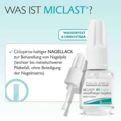 Miclast 80 mg / g wirkstoffhaltiger Nagellack, 2X3 ml