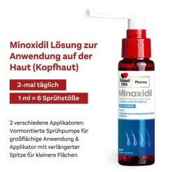 MINOXIDIL DoppelherzPharma 50 mg/ml Lösung für Männer, 3X60 ml